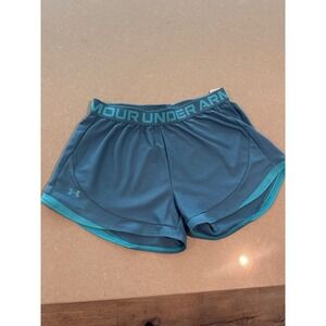 Under‎ Armour Women's Running Shorts Medium Teal Blue Activewear Athletic